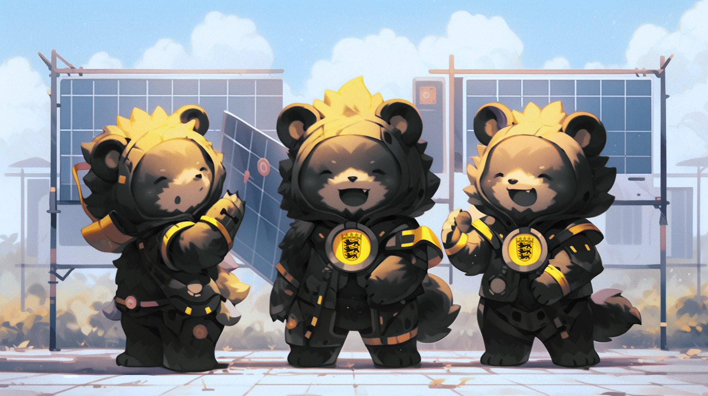 Die drei Baden-Württemberg Bären als Anime Helden